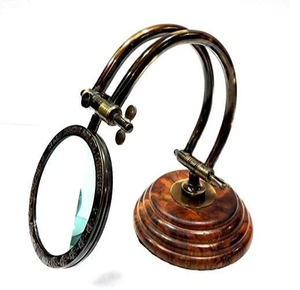 Brass Adjustable <b>Desk</b> Magnifier Unique <b>Desk</b> <b>Gift</b> Magnifier Brass Magnifier <b>Gift</b> Item - Product Image 5