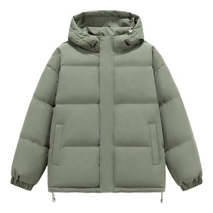Custom Puffer <b>Jacket</b> for <b>Men</b> High Quality Designer Hooded Heavy Winter <b>Canvas</b> <b>Jacket</b> Stand Collar Bubble Style Plus Size - Product Image 1