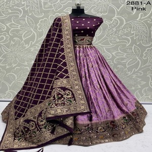 Exclusivo Satén de Georgette con trabajo de espejo sobrio Lehenga Choli fabricante y proveedor de Surat a tarifa mayorista - Product Image 1
