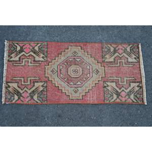 Alfombra Turca Vintage de 13 x 28 pies, Rojo Beige, Tejido Plano, Patchwork, Ecológica, Pelo Mediano, para Comedor, Lana, Material PP, Látex - Product Image 3