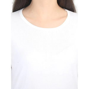 High Quality Women's Cotton T-Shirt Full Sleeves OEM Design Logo Pullover Style Knitted Spandex Wholesale T-Shirts for Women - Product Image 6