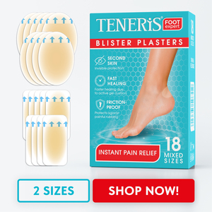 Pansements TENERIS en blister, 18 tailles mixtes, seconde peau, cicatrisation rapide, anti-frottement, soulagement instantané de la douleur, certifiés TUV Classe I - Product Image 1