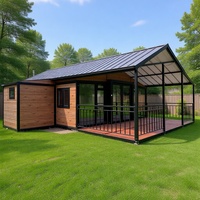 Maison Modulaire Préfabriquée de Luxe en Verre Esthétique avec Buanderie – Tiny Homes