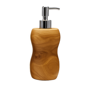 ARTERRA Distributeur de savon liquide rechargeable en teck massif écologique de luxe, fabriqué à la main, avec un design moderne pour la salle de bain - Product Image 6