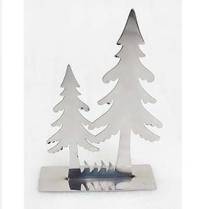 Elegant Laser Cut-Out Handmade Movable Silver Modern Metal <b>Christmas</b> <b>Tree</b> <b>Table</b> Top Office Decoration - Product Image 6