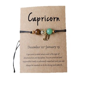 Braccialetti con perline dei 12 segni zodiacali in cristallo curativo, braccialetti astrologici con pietre naturali per chakra, per donna e uomo, stile trendy e alla moda. - Product Image 5