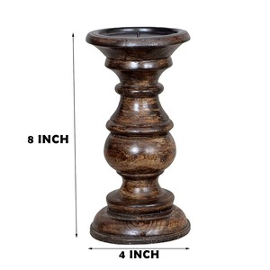 Portavelas de Madera Estilo Vintage, Perfecto para Regalos, Decoración del Hogar, Exhibición de Eventos Especiales y - Product Image 3