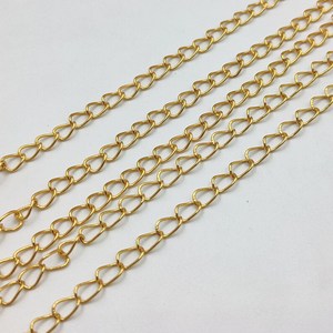 Gold Silver Rose Gold Plated 1 Meter Flat Curb <b>Extender</b> <b>Chain</b> 3x4mm Steel Jewelry Making <b>Chain</b> with 14K Plating - Product Image 3