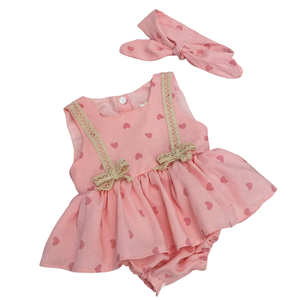 Vestido Halter de Verano de Alta Calidad para Niñas, Estampado, de Algodón, Maxi, Ecológico, Transpirable, con Opción de Pañuelo para Niños - Product Image 1