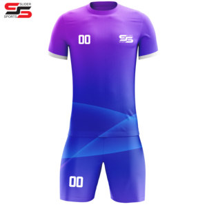 Vente en gros, uniforme de football, sublimation imprimé, rouge, jaune, vert, bleu, blanc, ensemble de maillots de football - Product Image 5