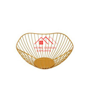 Panier métallique en fer plaqué or pour fruits et légumes Décoration de table décorative Meilleure vente Décoration intérieure - Product Image 1