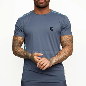 เสื้อยืดกีฬาผลิตจากโพลีเอสเตอร์เสื้อยืดผ้าถักทรงโอเวอร์ไซส์แห้งเร็ว - Product Image 4