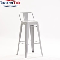 Chaises et tables en fer pour comptoir de club, cuisine industrielle, salle à manger, chaises hautes avec repose-pieds, tabouret de bar haut en métal moderne pour salon