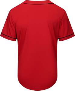 Maillots de sport personnalisés de haute qualité pour équipes de baseball et de softball, respirants, 100 % polyester, unisexes, impression par transfert thermique - Product Image 2