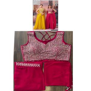 Dernier modèle Tenue tendance de styliste moderne Georgette avec broderie Lehenga Choli exportateur dans le monde entier - Product Image 1