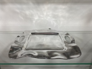 Bandeja de aluminio de diseño elegante para servir en el hogar y la cocina, bandeja para servir café, comida, desayuno, cena, bandeja para decoración de boda - Product Image 2