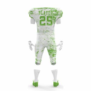 Conjunto de manga corta bordado personalizable de uniforme de fútbol americano transpirable de poliéster 100% elegante - Product Image 4