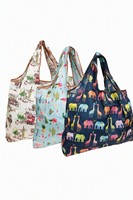 Grand sac fourre-tout en nylon grande capacité avec pochette de rangement, sac d'épicerie réutilisable et pliable pour le marché et les voyages, impression personnalisée, vente en gros