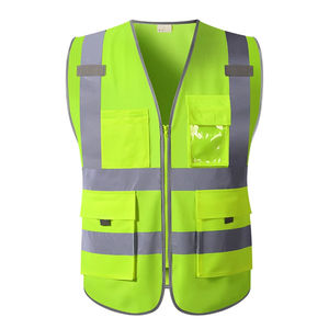 Nouvel arrivage Gilet de sécurité respirant réfléchissant haute visibilité Réflecteur de visibilité haute sécurité pour l'hiver Poche de travail sans manches - Product Image 1