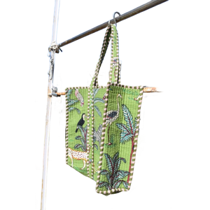 <b>Bag</b> <b>Tote</b> Cotton <b>Quilted</b> Indian for Women Stylish Printed Shoulder <b>Bag</b> for Travel Fashionable <b>Tote</b> <b>Bags</b> - Product Image 2