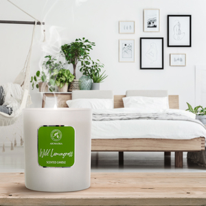 Vela Aromática de Soya con Aroma a Hierba Limón Silvestre Aromatika en Frasco de Vidrio, Colección para el Hogar, Vegana, Ecológica, Aromaterapia, Regalo Energizante - Product Image 3