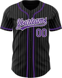 Jersey de béisbol con botones, camiseta de softbol sublimada, aparejos personalizados, sarga, nombre, número, uniformes de equipo bordados, ajuste transpirable - Product Image 6
