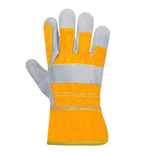 Keembro Guantes de trabajo con logotipo personalizado Guantes de seguridad de cuero y gamuza Guantes resistentes a Cortes y soldadura con material de goma - Product Image 4