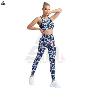 Women's Spandex/Polyester Plus Size Yoga Sets 2-Piece <b>Strapless</b> Crew Neck High Waist Elastic Waist Front Seamless Solid Support - Product Image 2