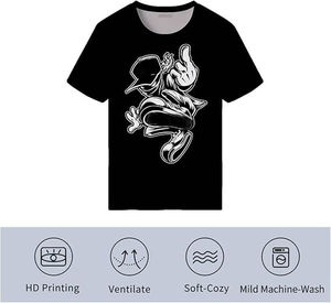 Camiseta holgada de algodón 100% para hombre, camiseta informal lisa de manga corta, ropa de verano cómoda y transpirable - Product Image 3