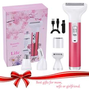 Depiladora Eléctrica 5 en 1 para Mujer, Zona Íntima, Línea del Bikini, Nariz y Axilas, Recargable por USB, Resistente al Agua IPX7, para Uso Corporal - Product Image 4