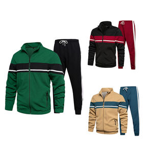 Chándal personalizado de alta calidad para hombre, chándal para correr, traje atlético con cremallera completa, transpirable, estampado, deportes de invierno personalizables, 2025 - Product Image 1