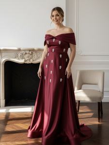 Vestido de Noche de Lujo de Marca Privada, Vestido de Fiesta de Satén con Lentejuelas para Compradores de Boutique y Mayoristas, Hecho en Turquía - Product Image 3