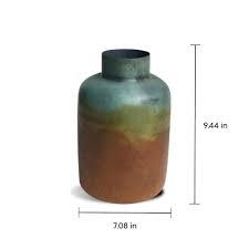 Vase à fleurs en cuivre rustique en gros, grand pot en métal, décoration intérieure et extérieure, finition patinée, fait à la main, écologique, mariage - Product Image 3