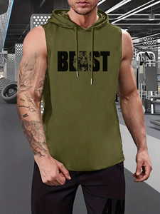 Sweat à capuche sans manches décontracté pour homme, sport et loisirs, gilet à capuche de haute qualité, coupe ample - Product Image 4