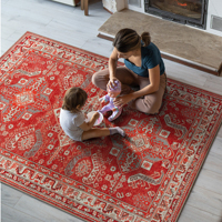 Adiva Einfarbiger Gewebter Polyester Maschinenwaschbarer Niedrigfloriger Chenille Rutschfester Ungiftiger Teppich für Wohnzimmer Schlafzimmer Zuhause