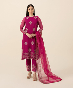 Listo para usar vestidos casuales de Verano Indio pakistaní estilo de fiesta vestidos de mujer parche bordado trabajo hermoso vestido - Product Image 3