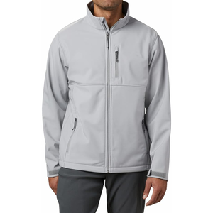 Chaqueta cortavientos con cremallera Chaqueta de Jersey Transpirable Resistente al agua Softshell con logotipo Estampado Centro Cierre de cremallera frontal - Product Image 4