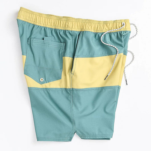 Short de bain taille élastique personnalisé OEM pour hommes, maillot de bain décontracté à motif solide, vêtements de plage, vente en gros - Product Image 3