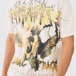 2024 ใหม่มาถึงขายส่งที่กําหนดเองการพิมพ์โลโก้ผู้ชายเสื้อยืดธรรมดา/แฟชั่นสวมใส่สไตล์ผู้ชาย PLUS ขนาดพิมพ์เสื้อ T - Product Image 4