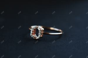Diamante de moissanita de corte redondo de alta calidad, 14K, oro amarillo sólido, vástago abierto, solitario perfecto, anillo de compromiso y boda para mujer - Product Image 3
