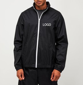 Survêtements pour hommes coupe-vent en nylon et polyester léger et imperméable avec logo personnalisé Ensemble de survêtements coupe-vent en nylon pour l'extérieur pour hommes - Product Image 3