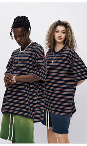 Personalizado 100% algodón Puff Impresión logotipo Color a juego tejido de lujo Mock Neck en blanco Casual Heavyweight Hip Hop hombres camiseta para hombres - Product Image 2