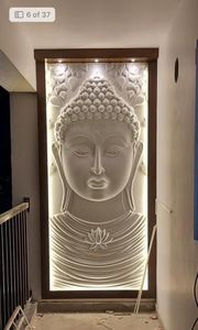 Elegante panel de pared de mármol 3D con estatua de piedra natural para decoración del hogar o mejora del espacio al aire libre - Product Image 2