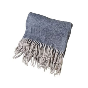 Top Selling Cotton Diamond Herringbone Throws <b>Comfortable</b> Warm <b>Blankets</b> at Lowest Price - Product Image 3