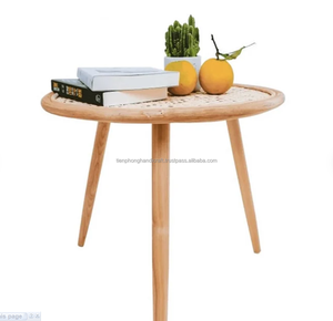 Table pliable en rotin naturel fait à la main | table ronde en rotin | Table basse en rotin - Product Image 2