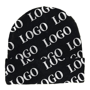 Diseño OEM All Over Print Jacquard Cuffless Winter Skull Cap Unisex Knitted Hat European Otoño Invierno Men's Knit Beanies Hat - Product Image 1
