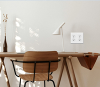 Cubierta de Interruptor de Pared Doble Personalizable de Gran Tamaño, Color Blanco, para PC, con Certificación ETL, para Estética Interior