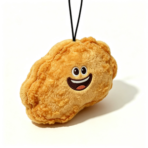 Pochette en peluche personnalisée en forme de poulet frit, porte-monnaie en peluche en forme de poulet, rembourrage en coton PP, thème fast-food, Halloween, unisexe - Product Image 2