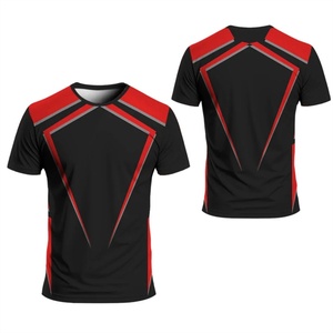 Camiseta con estampado de rayas degradadas transpirables de punto a la moda para hombre, deportes informales - Product Image 2