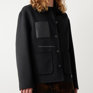 Abrigo de Lana con Capucha de Alta Calidad, Estilo Urbano Otoñal, Relleno de Tela con Memoria, para Mujer, Venta al Por Mayor, MOQ Bajo, Personalizable - Product Image 2